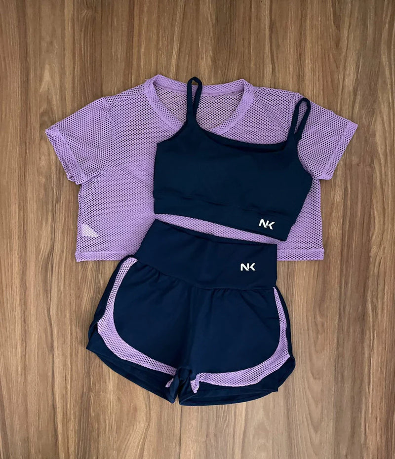 Conjunto 3 Peças Short Duplo